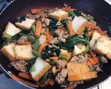 厚揚げと野菜のとろみあん丼作り方5写真
