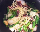 菜の花とほたるいかのさっぱり和風春パスタ作り方14写真
