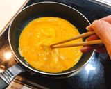 チェック柄がかわいい納豆オムレツ作り方3写真
