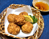 こんがり＊豚ひき肉と竹の子のつくね揚げ作り方4写真