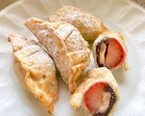 春巻きの皮で絶品スイーツ！？苺春巻き♡作り方7写真