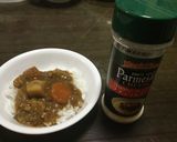 カレーに粉チーズかけるだけ！作り方1写真