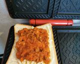 ミートソースとチーズのホットサンド作り方1写真