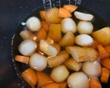 めんつゆで里芋と舞茸の炊き合わせ作り方5写真