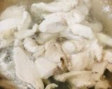雑炊●鶏むね肉の薄切り＆刻み海苔どっさり作り方1写真