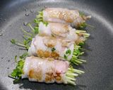 簡単！たっぷり豆苗のベーコン豚バラ巻き作り方5写真
