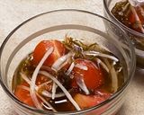 朝食の一品♪もずく・カニかま・茗荷酢の物作り方5写真