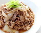 簡単【牛肉と新玉の甘醤油炒め】新玉ねぎ作り方5写真