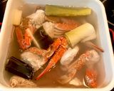 ワタリガニスープごろっと根菜炊き込みご飯作り方1写真
