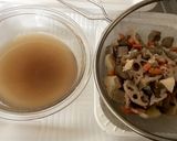 ワタリガニスープごろっと根菜炊き込みご飯作り方4写真