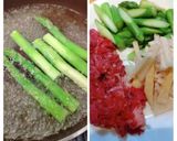 牛肉とアスパラのオイスター炒め作り方1写真