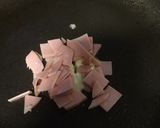 菜の花とハムの粒マスタードマヨソテー作り方3写真