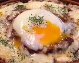 マッシュポテトのミートグラタン温泉卵乗せ作り方13写真