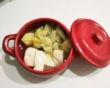 簡単キャベツと豆腐の煮物作り方4写真