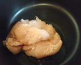 鶏ひき肉のくずし豆腐丼作り方1写真