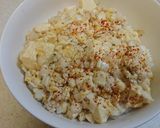 鶏ひき肉のくずし豆腐丼作り方6写真