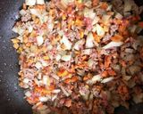 ミンチ肉たっぷりオムレツ　作り方3写真