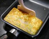 簡単！出汁卵焼き☆ハム葱作り方5写真