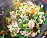 蓮根と青梗菜と豚バラ肉の中華炒め作り方5写真