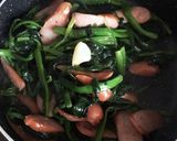 ほうれん草とウィンナーのバター醤油炒め作り方6写真