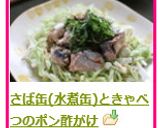 さば缶(水煮缶)ときゃべつのポン酢がけ作り方4写真