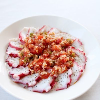 タコのカルパッチョ（ガーリックトマト） by mieuxkanon