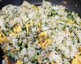 朝チャーハン　小松菜しらすのさっぱり炒飯作り方7写真