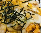 あまからつゆの鶏の親子きつね丼作り方4写真