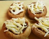 シイタケのおかかチーズ焼き作り方4写真