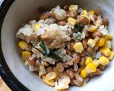納豆炒飯（コーン入り）作り方3写真