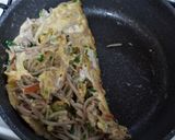 残った蕎麦リメイク☆卵焼き☆お弁当にも作り方3写真