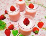 春スイーツ♪とろけるなめらかいちごプリン作り方2写真