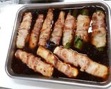 野菜の豚肉巻き揚げ浸し作り方5写真