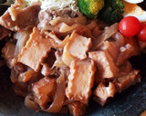 献立！厚揚げと玉葱の豚のしょうが焼き作り方1写真
