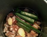 圧力鍋で柔らか~もつ煮込み作り方1写真