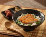 サラダチキンたっぷり♪簡単あったか中華粥作り方10写真