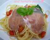 生ハムとミニトマトのパスタ♫ฺ♦｡+ﾟ作り方6写真