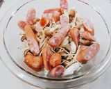 レンジだけ☆茸とウインナーの醤油ドレ蒸し作り方3写真