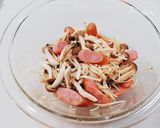 レンジだけ☆茸とウインナーの醤油ドレ蒸し作り方4写真