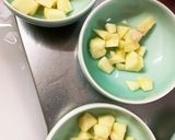 レンジアップルソースひき肉のせドーム蒸し作り方3写真