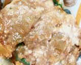レンジアップルソースひき肉のせドーム蒸し作り方16写真