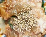 レンジアップルソースひき肉のせドーム蒸し作り方17写真