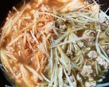 簡単！チンゲン菜の鶏ひき肉あんかけ作り方6写真