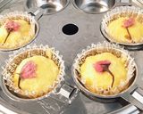 ダイエット　さくら蒸しパン　お花見に作り方3写真