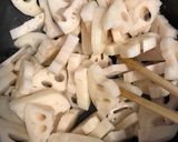 こっくり味、れんこんと豚肉の炒め煮作り方2写真