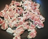 トンテキ風。豚こま肉のウスターソース炒め作り方5写真