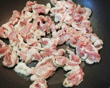 トンテキ風。豚こま肉のウスターソース炒め作り方5写真