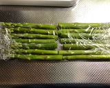 アスパラガスの下拵え(レンジ蒸し)作り方1写真