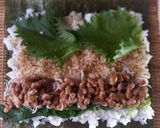 菜の花としらすの納豆巻き♪作り方1写真