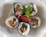 菜の花としらすの納豆巻き♪作り方2写真